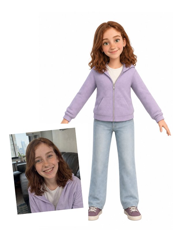 Ella as the hero of her own bat mitzvah video game