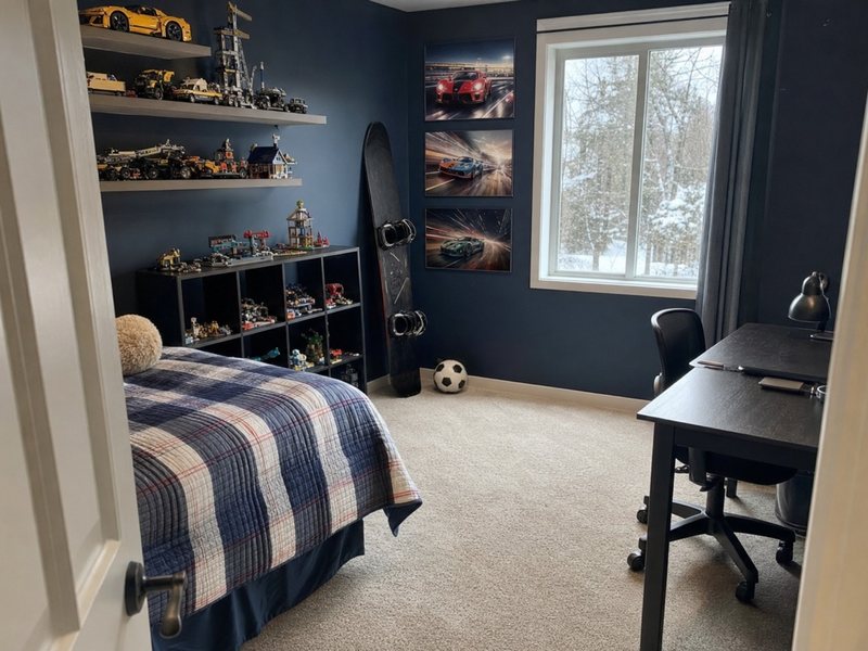 A boy's room with the things he loves, the starting point for his bar mitzvah game
